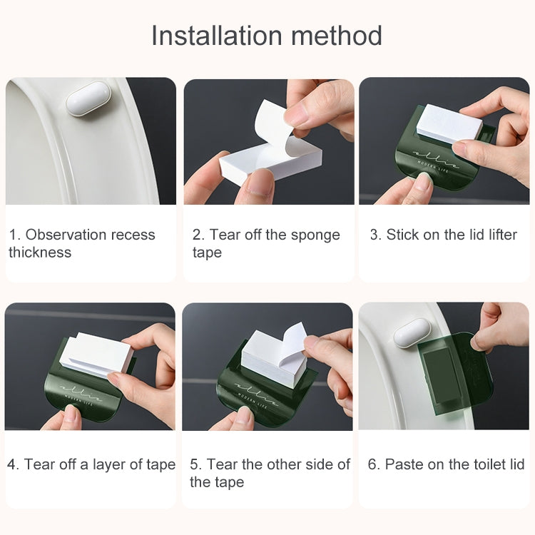 Tay cầm nắp bồn cầu FY-J109, dụng cụ nâng nắp bồn cầu không dơ tay, màu đỏ rượu, trong suốt, xanh đậm