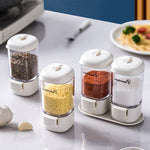 Hộp đựng gia vị Marbrasse đo lường, loại nhấn, chai gia vị xoay kín, hộp gia vị nhà bếp, đơn chiếc, đo lường
