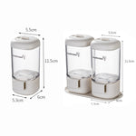 Hộp đựng gia vị Marbrasse đo lường, loại nhấn, chai gia vị xoay kín, hộp gia vị nhà bếp, đơn chiếc, đo lường