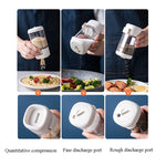 Hộp đựng gia vị Marbrasse đo lường, loại nhấn, chai gia vị xoay kín, hộp gia vị nhà bếp, đơn chiếc, đo lường