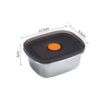 Hộp đựng thực phẩm tươi bảo quản trong tủ lạnh bằng thép không gỉ 304, hộp cơm kín, 250ml, 450ml, 600ml, 1000ml