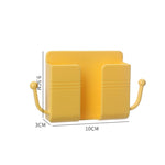 10 PCS Wall-Mounted Remote Control Storage Box Bedside Mobile Phone Charging Stand, 10 PCS White, 10 PCS Yellow, 10 PCS Green, 10 PCS Blue, 10 PCS Pink