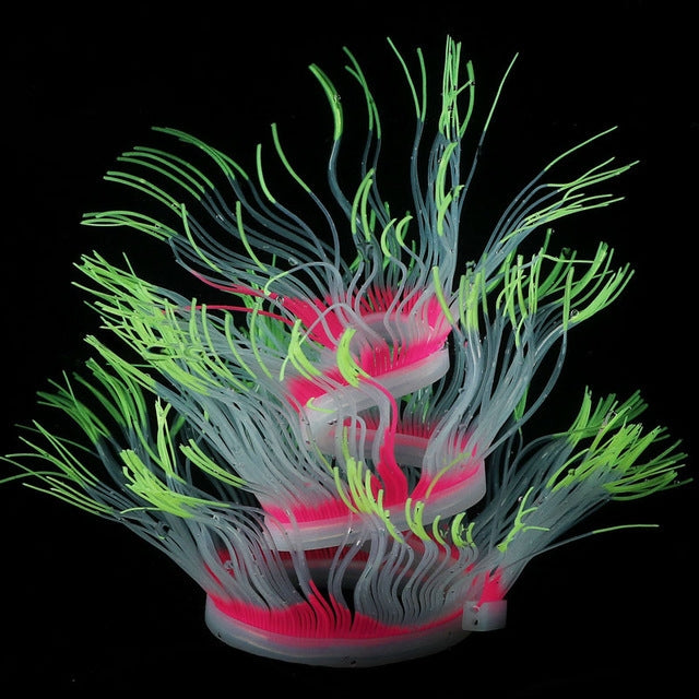 Trang trí cảnh quan bể cá bằng gel silica mô phỏng san hô mềm phát quang, Kích thước: 50cm, 75cm, 100cm