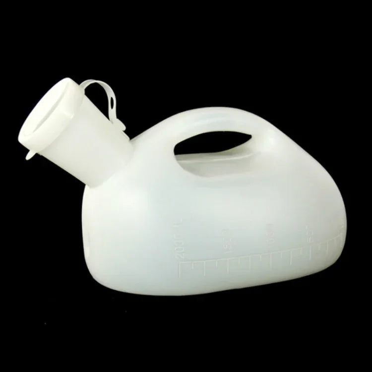 Bô đi vệ sinh du lịch 2000ML cho bé, trẻ em chống rò rỉ, bô tiểu di động có nắp, bô người già dày, dung tích lớn, bô đêm, 2 cái 2000ML (Trắng)