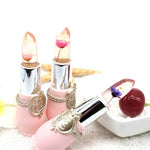 Son Dưỡng Môi Dạng Gel Thay Đổi Màu Trong Suốt Dưỡng Ẩm Hoa Lâu Trôi, hồng nhạt, đỏ hoa hồng, đỏ đậm, vàng, xanh nhạt, tím