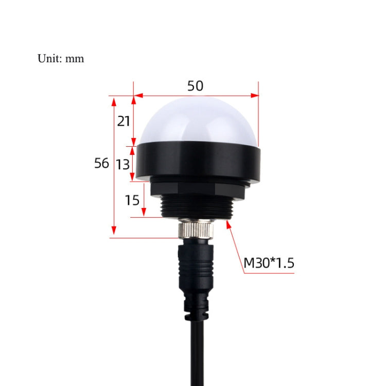 Đèn cảnh báo ba màu an toàn 24V LED chỉ báo bán cầu chống nước, kiểu 1, kiểu 2