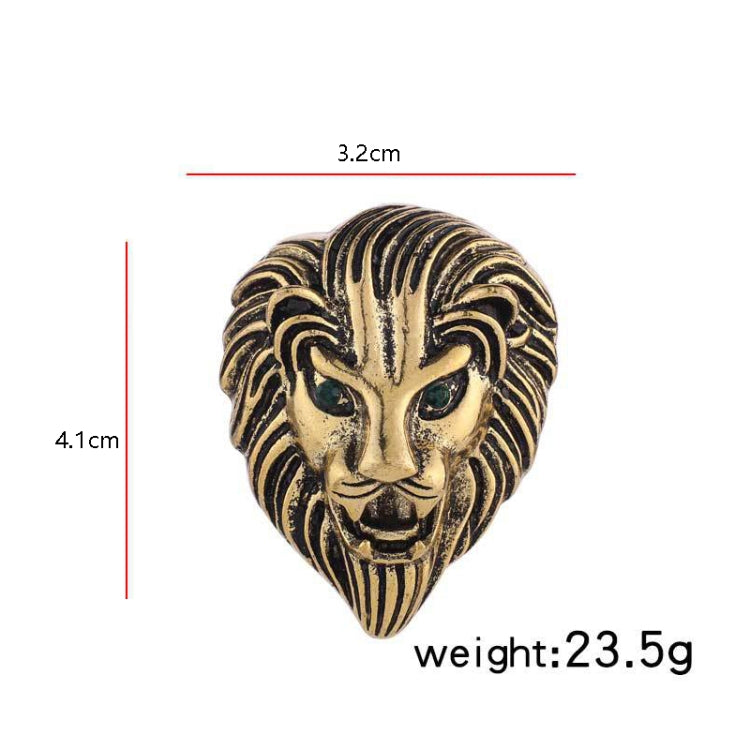 Personality Creative Lion Brooches Retro Alloy Animal Badge Coat Suit Chest Blossom, Lion(Golden)