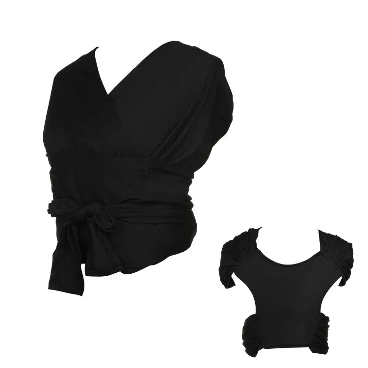 Địu bé đôi vai trước cầm tay di động, kích thước:, M (Đen), L (Đen), M (Xám), L (Xám)