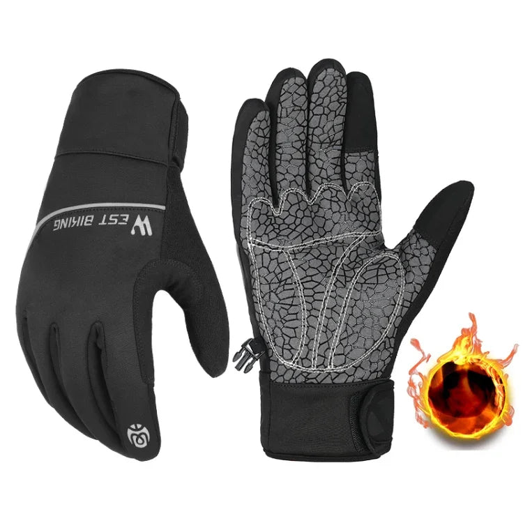 Găng tay trượt tuyết lông cừu ấm mùa đông WEST BIKING YP0211220 chống trượt silicon, M, L, XL