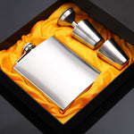 Bộ bình rượu inox di động kèm phễu ly rượu, 7OZ màu vàng grunge, 7OZ màu xám grunge, 7OZ Jack vàng grunge, 7OZ Jack xám grunge, 7OZ Jack lõi đen