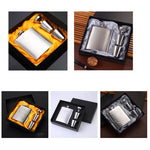 Bộ bình rượu inox di động kèm phễu ly rượu, 7OZ màu vàng grunge, 7OZ màu xám grunge, 7OZ Jack vàng grunge, 7OZ Jack xám grunge, 7OZ Jack lõi đen