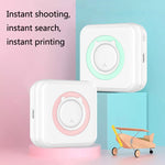 Máy in mini bỏ túi tiện lợi cho học sinh in câu hỏi sai, in nhiệt Bluetooth cho điện thoại di động, màu xanh, hồng