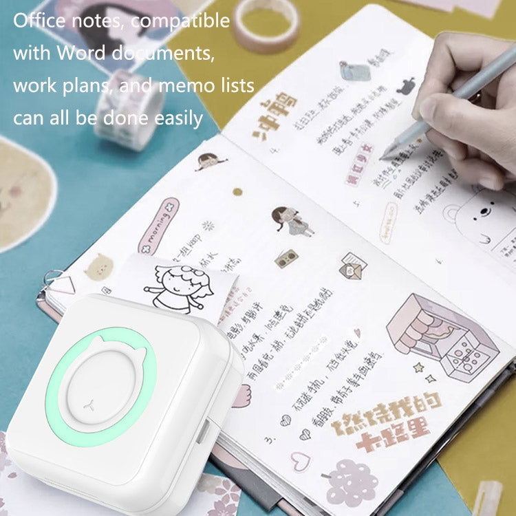 Máy in mini bỏ túi tiện lợi cho học sinh in câu hỏi sai, in nhiệt Bluetooth cho điện thoại di động, màu xanh, hồng