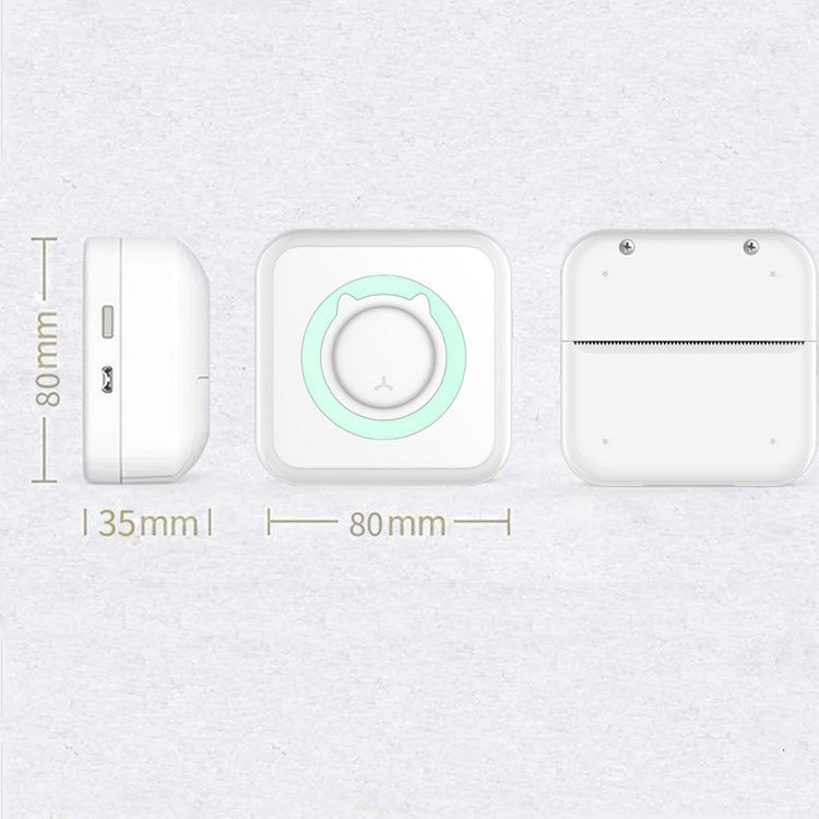 Máy in mini bỏ túi tiện lợi cho học sinh in câu hỏi sai, in nhiệt Bluetooth cho điện thoại di động, màu xanh, hồng