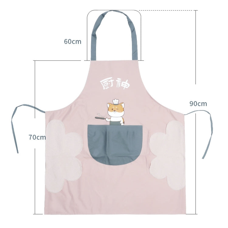 Tạp dề nhà bếp chống nước và dầu mỡ, tạp dề làm việc dễ thương, màu: hồng nhạt Foodie (thông thường), hồng nhạt Foodie (thông thường)
