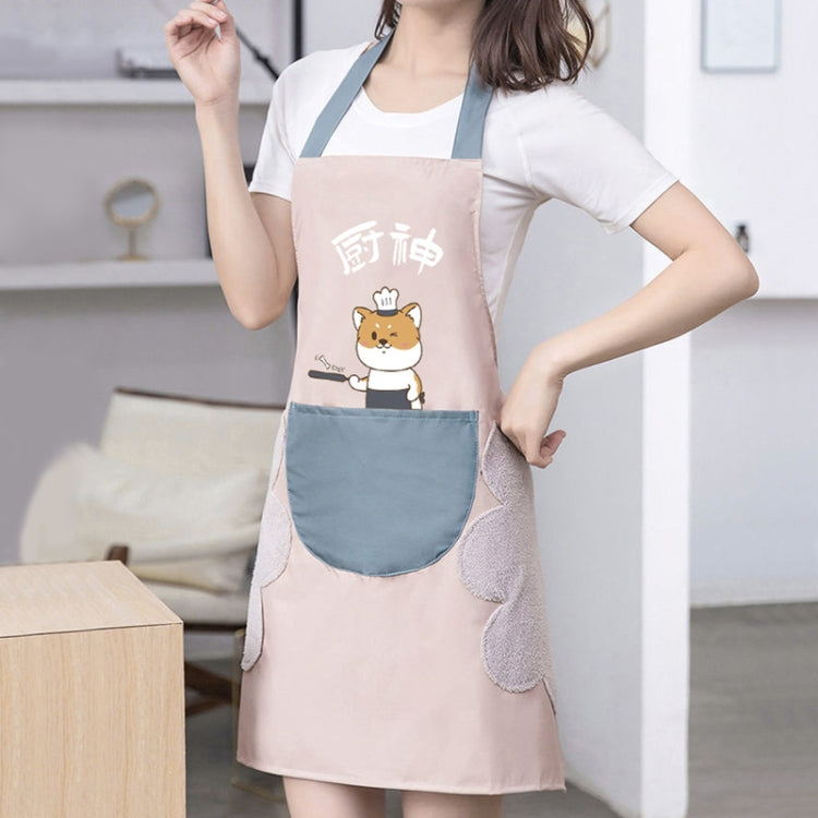 Tạp dề nhà bếp chống nước và dầu mỡ, tạp dề làm việc dễ thương, màu: hồng nhạt Foodie (thông thường), hồng nhạt Foodie (thông thường)