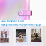 Album ảnh PU mini 3 inch 128 tấm, lưu trữ ảnh kỹ thuật số laser Symphony, màu Bạc ảo ảnh, Hồng ảo ảnh, Tím ảo ảnh, Dầu, Mỏ neo biển không khí