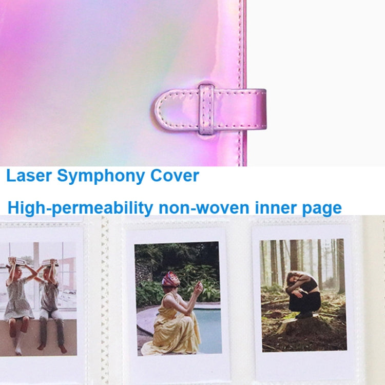 Album ảnh PU mini 3 inch 128 tấm, lưu trữ ảnh kỹ thuật số laser Symphony, màu Bạc ảo ảnh, Hồng ảo ảnh, Tím ảo ảnh, Dầu, Mỏ neo biển không khí
