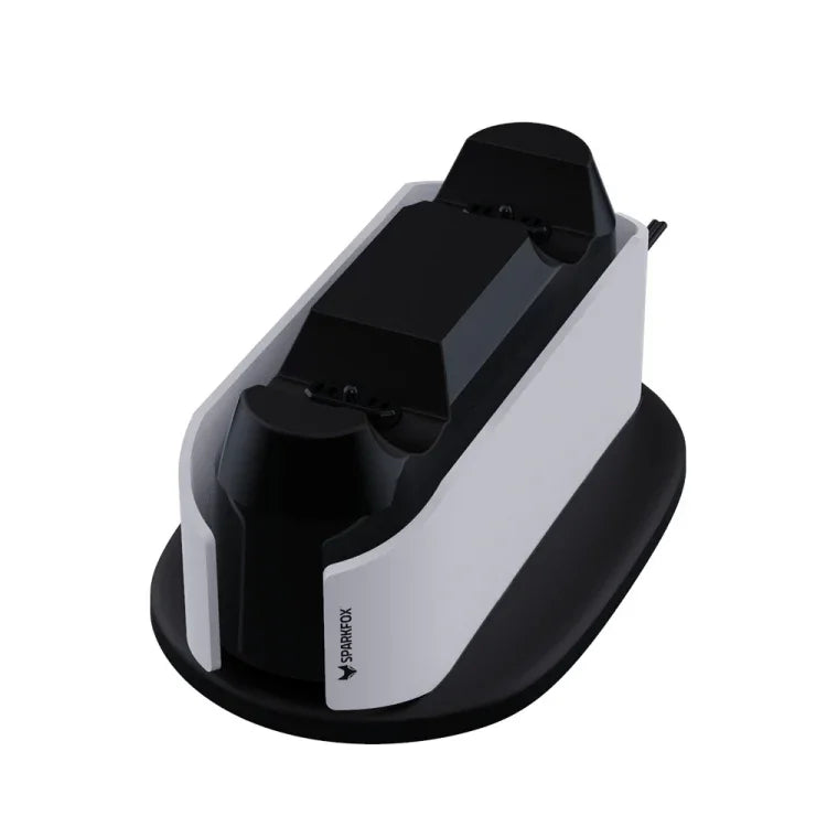 SPARKFOX W20P508 Bộ sạc đôi có tiếp điểm sạc không dây cho tay cầm PS5, Kiểu:, Bộ sạc + Cáp dữ liệu + Phích cắm sạc, Bộ sạc + Cáp dữ liệu