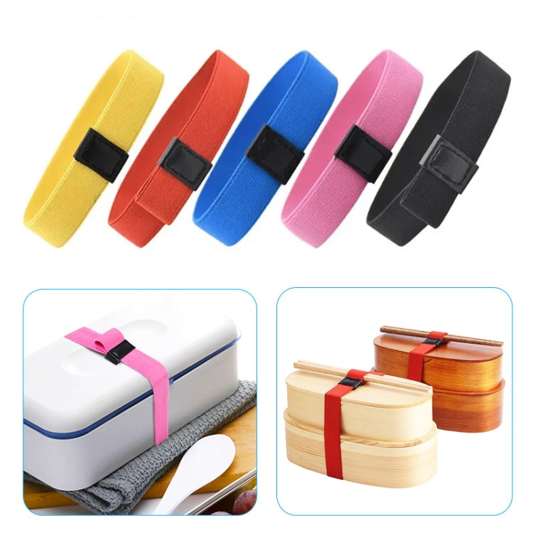 Dây đeo hộp cơm có độ đàn hồi cao, dán cố định hai lớp, dây đeo hộp cơm (đỏ), dây đeo hộp cơm (đen)