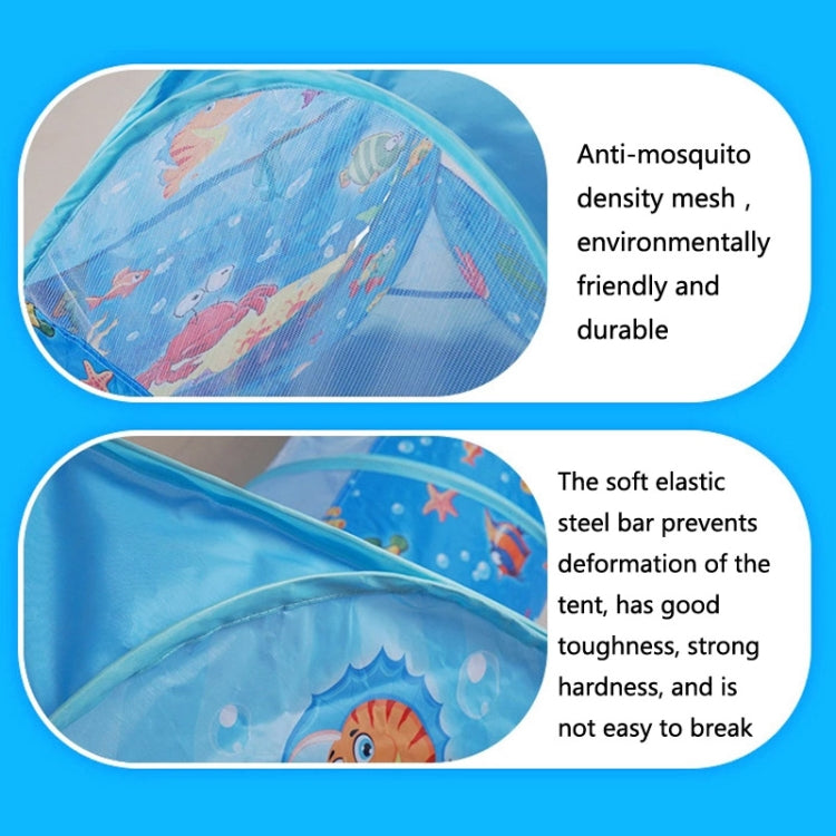 3 in 1 ZP01 Children Tent Play House Tunnel Foldable Shooting Ocean Ball Pool Toy, Blue Sea, Deep Sea