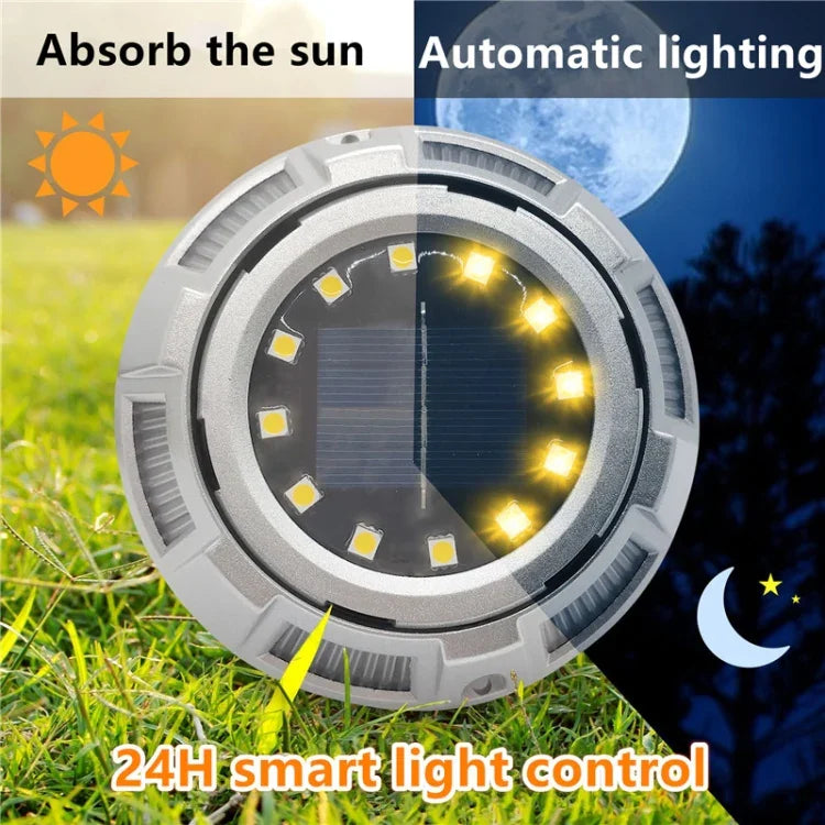 Đèn ngầm năng lượng mặt trời ngoài trời đèn cỏ xoay, thông số:, 12 LED ánh sáng trắng + xanh dương (vỏ nhôm), 12 LED ánh sáng ấm + xanh dương (vỏ nhôm), 12 LED ánh sáng trắng + màu (vỏ nhôm), 12 LED ánh sáng ấm + màu (vỏ nhôm)