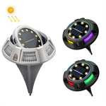 Đèn ngầm năng lượng mặt trời ngoài trời đèn cỏ xoay, thông số:, 12 LED ánh sáng trắng + xanh dương (vỏ nhôm), 12 LED ánh sáng ấm + xanh dương (vỏ nhôm), 12 LED ánh sáng trắng + màu (vỏ nhôm), 12 LED ánh sáng ấm + màu (vỏ nhôm)