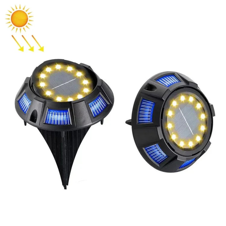 Đèn ngầm năng lượng mặt trời ngoài trời đèn cỏ xoay, thông số:, 12 LED ánh sáng trắng + xanh dương (vỏ nhôm), 12 LED ánh sáng ấm + xanh dương (vỏ nhôm), 12 LED ánh sáng trắng + màu (vỏ nhôm), 12 LED ánh sáng ấm + màu (vỏ nhôm)