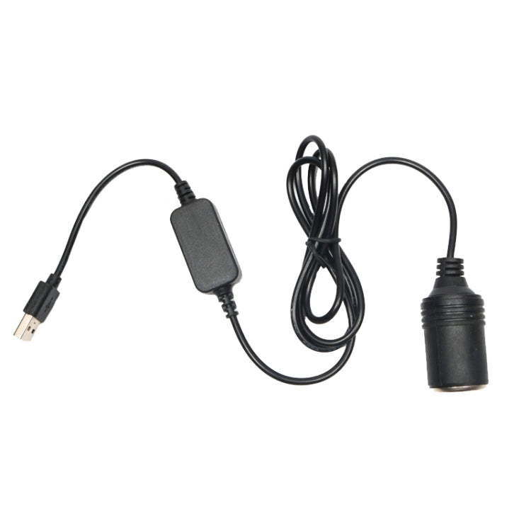 5V Turn 12V USB To Cigarette Lighter Socket Female Head Driving Recorder Mobile Power Cord, Specification: 1.2m, 1m, 2m, 3m