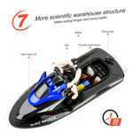 Mô hình thuyền mô tô điều khiển từ xa 2.4G tốc độ cao, Thuyền điện cao tốc đồ chơi nước cho trẻ em, Thông số kỹ thuật, Pin đơn (Đỏ), Pin đơn (Xanh dương)