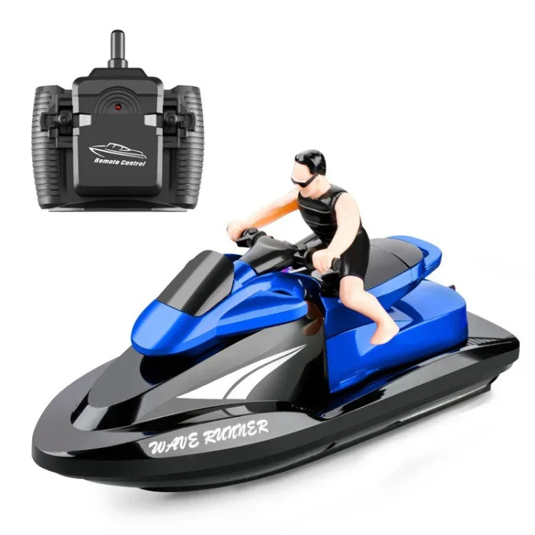 Mô hình thuyền mô tô điều khiển từ xa 2.4G tốc độ cao, Thuyền điện cao tốc đồ chơi nước cho trẻ em, Thông số kỹ thuật, Pin đơn (Đỏ), Pin đơn (Xanh dương)