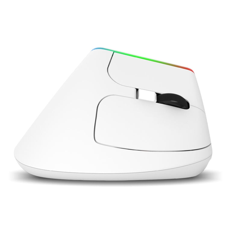 DELUX M618C Chuột không dây Bluetooth dọc RGB 6 phím 1600 DPI chế độ kép, M618C (trắng), M618C (đen)