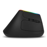 DELUX M618C Chuột không dây Bluetooth dọc RGB 6 phím 1600 DPI chế độ kép, M618C (trắng), M618C (đen)