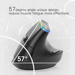 DELUX M618C Chuột không dây Bluetooth dọc RGB 6 phím 1600 DPI chế độ kép, M618C (trắng), M618C (đen)
