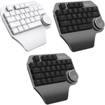 DELUX T11 Bàn phím một tay 29 phím phím tắt công cụ giọng nói, bàn phím phẳng, màu bạc
