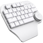 DELUX T11 Bàn phím một tay 29 phím phím tắt công cụ giọng nói, bàn phím phẳng, màu bạc