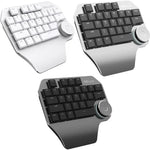 Bàn phím một tay DELUX T11 29 phím phím tắt công cụ giọng nói, màu: Bạc Đen, Bạc Đen