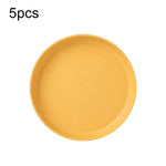 5 chiếc đĩa nhựa nhỏ 6 inch dùng trong nhà, đĩa đựng bánh snack, khay rác bàn ăn