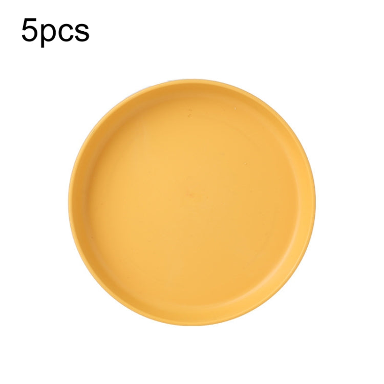 5 chiếc đĩa nhựa nhỏ 6 inch dùng trong nhà, đĩa đựng bánh snack, khay rác bàn ăn