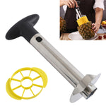 2 cái dao gọt dứa bằng thép không gỉ, dụng cụ cắt trái cây nhà bếp, dao gọt lõi dứa (tay cầm đen), dao gọt lõi dứa (tay cầm vàng)