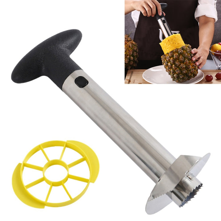 2 cái dao gọt dứa bằng thép không gỉ, dụng cụ cắt trái cây nhà bếp, dao gọt lõi dứa (tay cầm đen), dao gọt lõi dứa (tay cầm vàng)