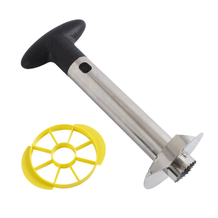 2 cái dao gọt dứa bằng thép không gỉ, dụng cụ cắt trái cây nhà bếp, dao gọt lõi dứa (tay cầm đen), dao gọt lõi dứa (tay cầm vàng)