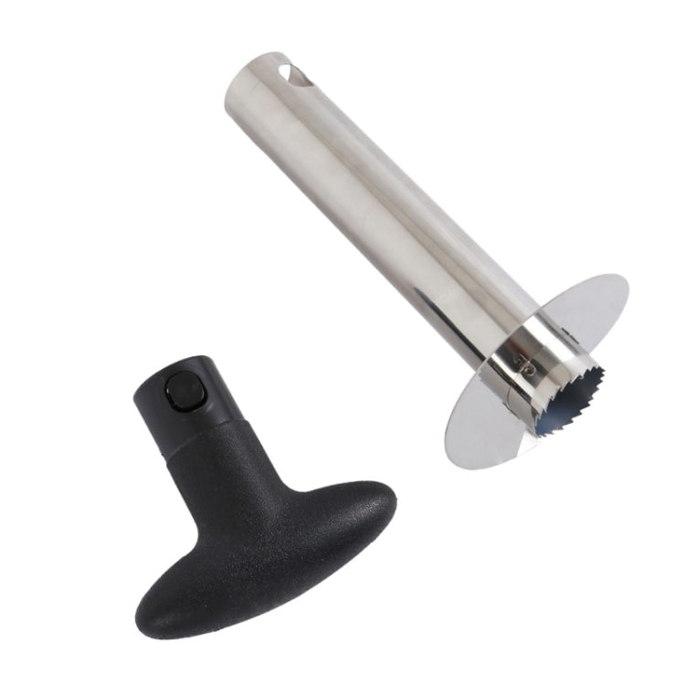 2 cái dao gọt dứa bằng thép không gỉ, dụng cụ cắt trái cây nhà bếp, dao gọt lõi dứa (tay cầm đen), dao gọt lõi dứa (tay cầm vàng)