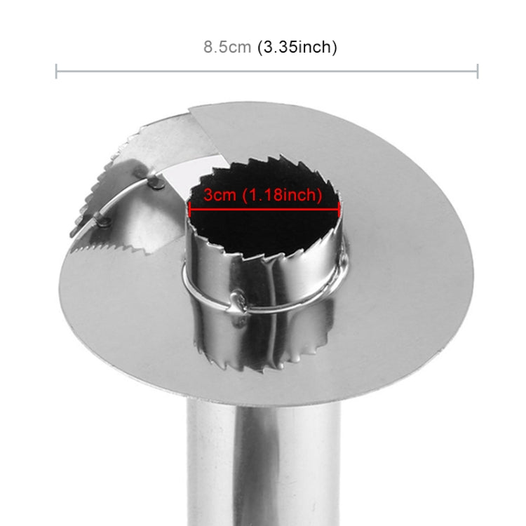 2 cái dao gọt dứa bằng thép không gỉ, dụng cụ cắt trái cây nhà bếp, dao gọt lõi dứa (tay cầm đen), dao gọt lõi dứa (tay cầm vàng)