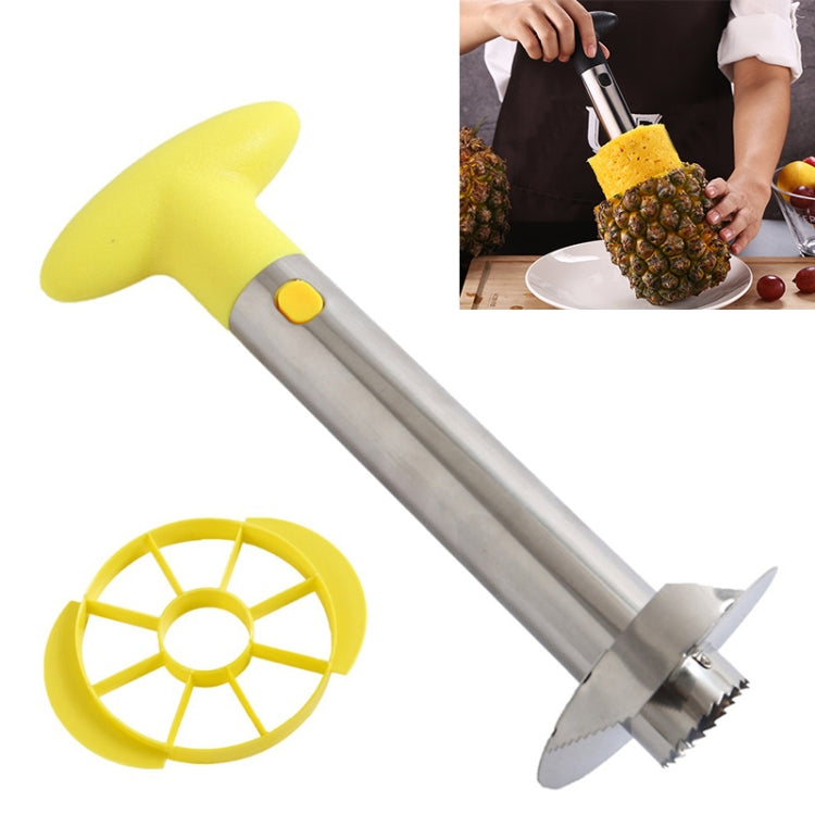 2 cái dao gọt dứa bằng thép không gỉ, dụng cụ cắt trái cây nhà bếp, dao gọt lõi dứa (tay cầm đen), dao gọt lõi dứa (tay cầm vàng)