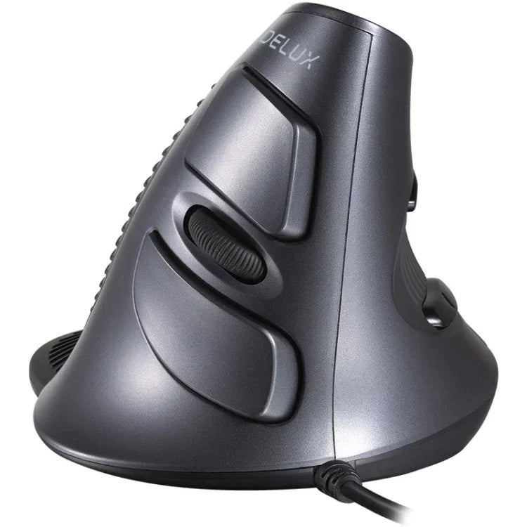 DELUX M618 Chuột cầm tay dọc 6 phím ergonomic có dây, chiều dài cáp: 1.5m