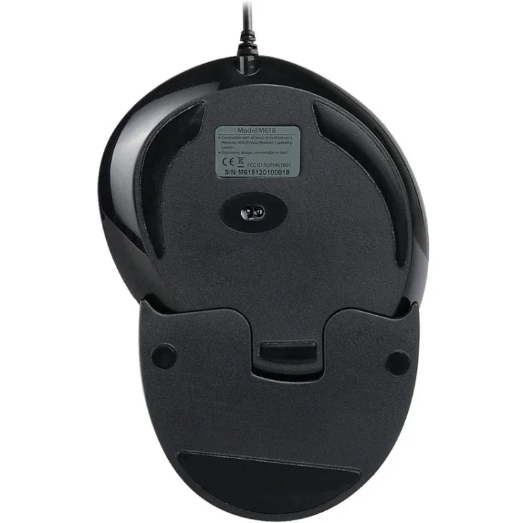 DELUX M618 Chuột cầm tay dọc 6 phím ergonomic có dây, chiều dài cáp: 1.5m