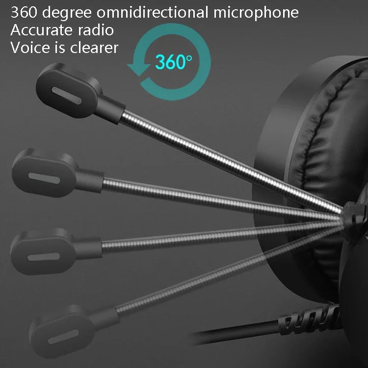 Tai nghe chơi game Smailwolf AK3 có dây phát sáng cho máy tính để bàn, kiểu dáng:, cắm đôi 3.5mm màu đen, cắm đơn USB màu đen