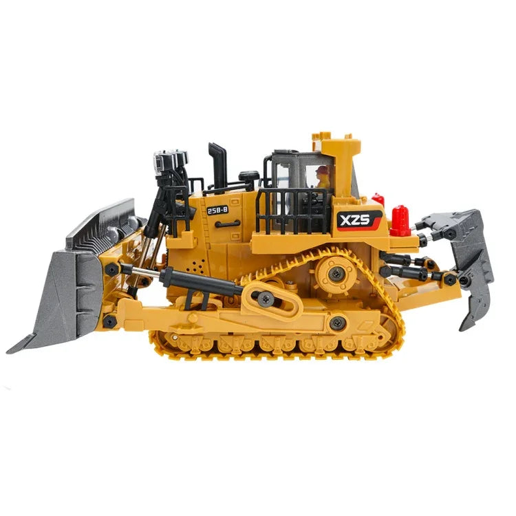 Đồ chơi điều khiển từ xa 2.4G máy ủi nặng 9 kênh, Máy xúc hợp kim điều khiển từ xa cho trẻ em, Máy xúc hợp kim 1031