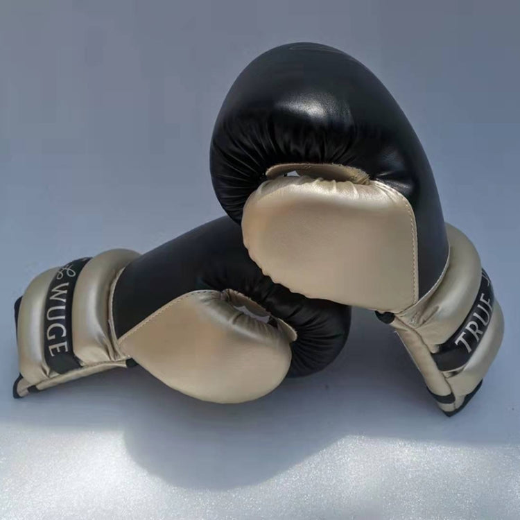 Găng tay boxing Sanda tự do nửa ngón, màu đen vàng